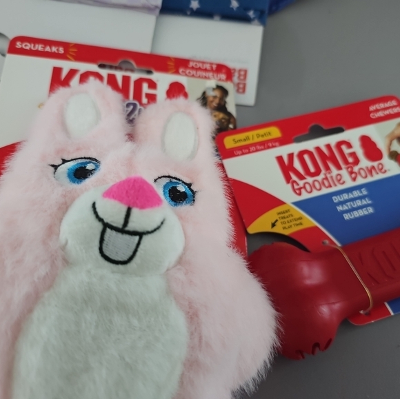 S/XS Dog Bundle Kong Toys, Bandanas, Pjs, and Tshirt Toys - Picture 3 of 6